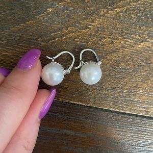 Small pearl earrings